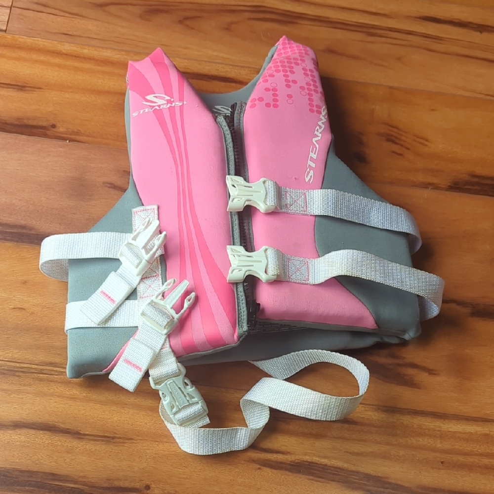 Stearns Child Life Vest in Pink and Gray